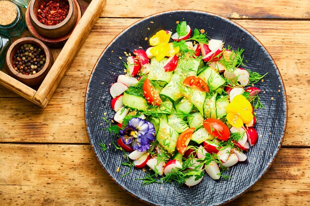 Green Salad with Decoration
